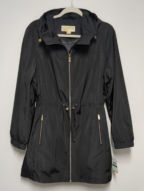 Michael Kors Black Hooded Anorak Jacket